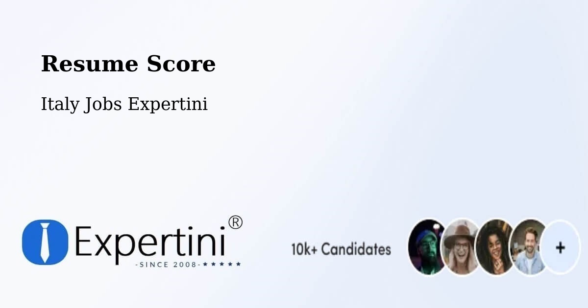 Resume Score & Job Description Match Tool – Collesano - Italy Jobs Expertini